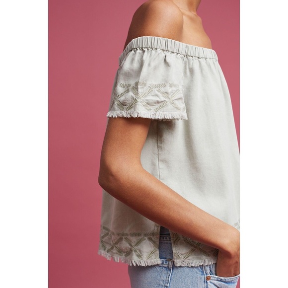 Anthropologie Cloth & Stone Off the Shoulder Top - Picture 7 of 7
